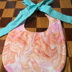 Pink and Orange Swirl Baby Bib-Handmade with Care